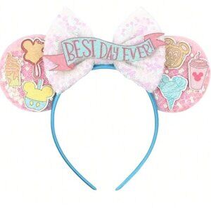 DISNEY “Best Day Ever” Mickey Ears Disney Snacks Headband (NEW & SO CUTE!)